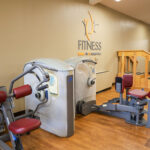 The fitness center at Annandale Healthcare Center with a variety of therapy options.