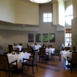 formal dining room at Grande Pointe Healthcare Community