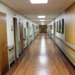 patient rooms hallway at Wood Glen Alzheimer’s Community