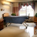 A single patient room at Kokomo Healthcare Center