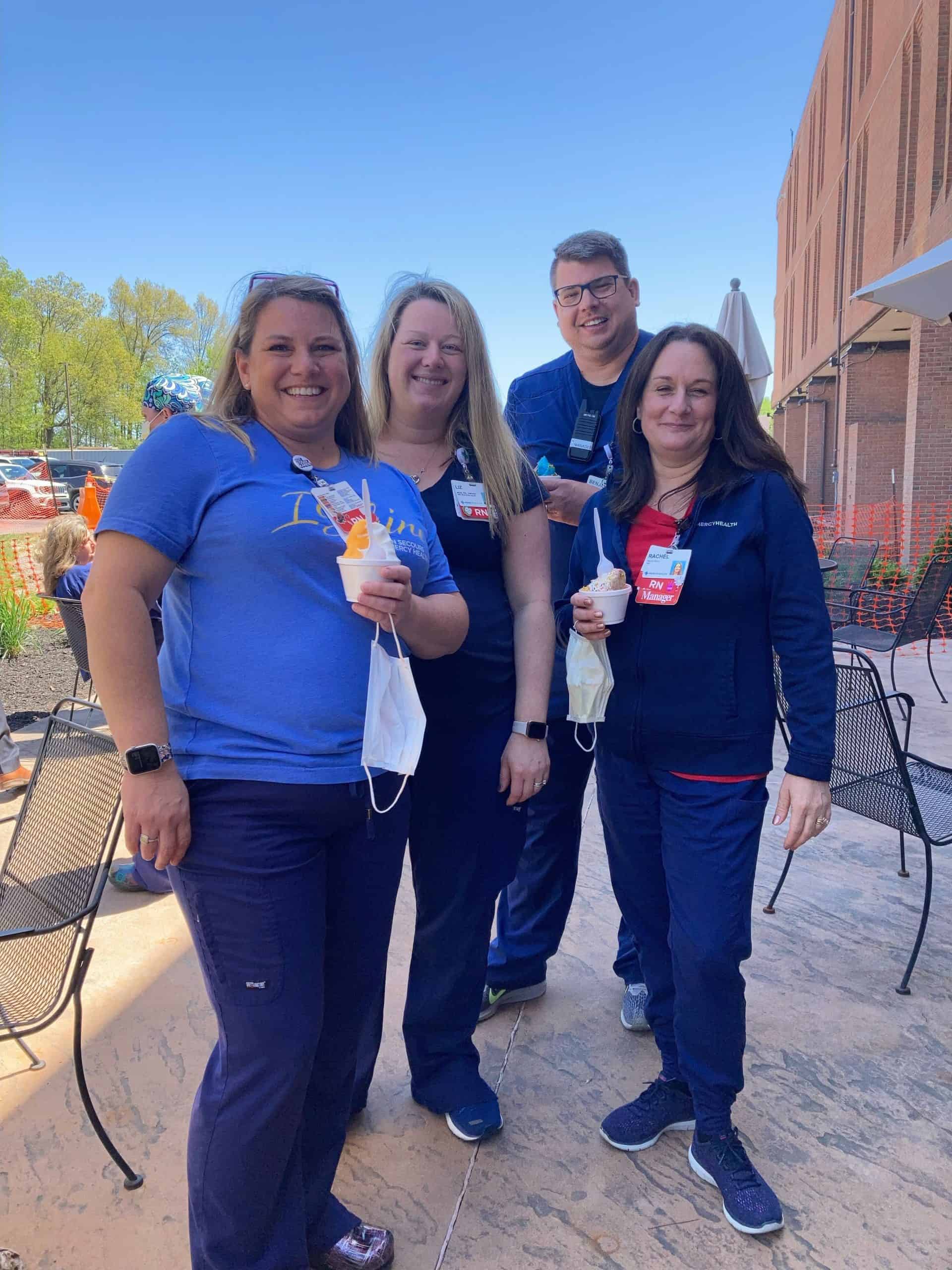 Group event to get ice cream during Nurses Week
