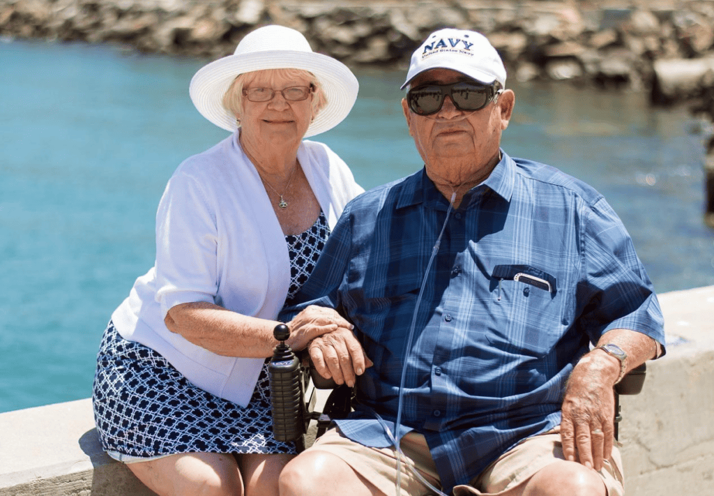Senior residents of Braxton Healthcare Center visiting Lake Sutton