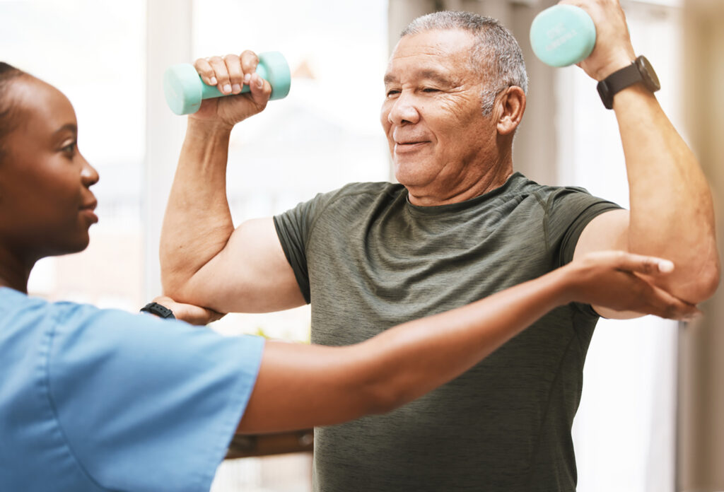 Senior Physical Therapy at Canfield Healthcare Center in Youngstown, OH.